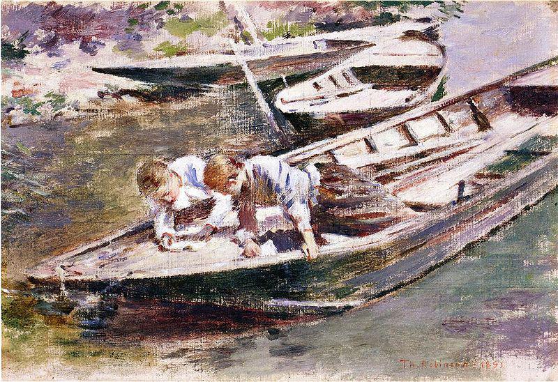 Theodore Robinson Two in a Boat oil painting image